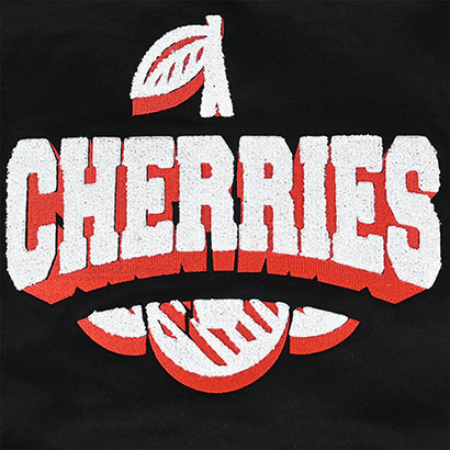 Premium Cherries Varsity Jacket - Black