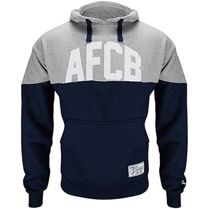 AFC Bournemouth Adults Purbeck Hoodie - Grey / Navy
