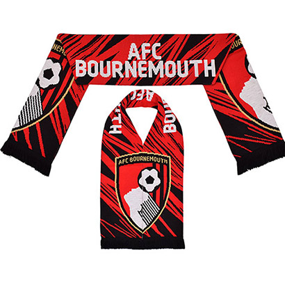 AFC Bournemouth Crest Fan Scarf - Red / Black