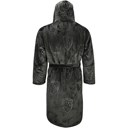 Kids Sherpa Lined Dressing Gown - Charcoal