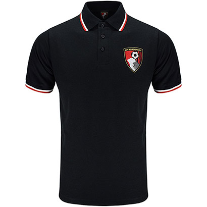 AFC Bournemouth Adults Signature Polo Shirt - Black