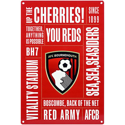 Club Chant Metal Wall Sign