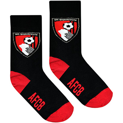 Kids 2 Pack Socks - Black / Red