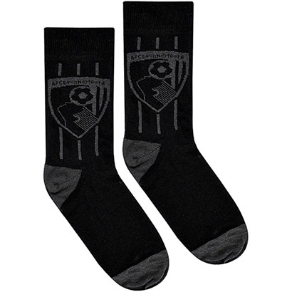 Adults Tonal Crest Socks - Black