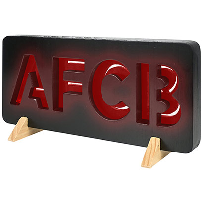 Wooden AFCB LED Shelf Sign