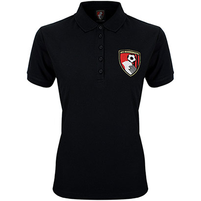 AFC Bournemouth Womens Steph Polo Shirt - Black