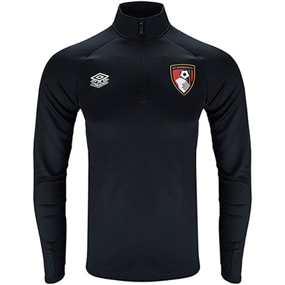 AFC Bournemouth Adults 21/22 Training Half Zip Top - Black / Navy