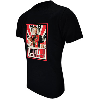 Adults Tyler Adams Red Army T Shirt - Black