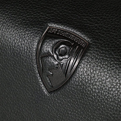 Premium Leather Washbag - Black