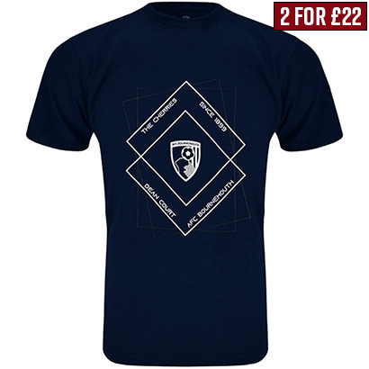 AFC Bournemouth Adults Wilson T Shirt - Navy
