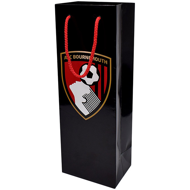 AFC Bournemouth Bottle Gift Bag - Black