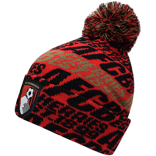 Adults Slogan Beanie - Red / Black