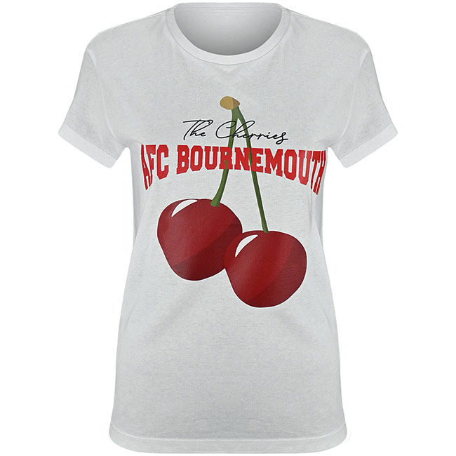 Womens Cherry Graphic T Shirt - White
