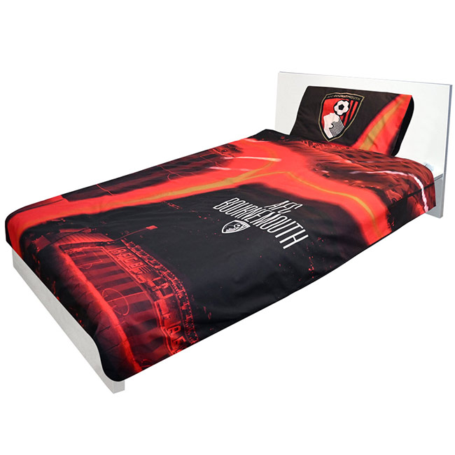 Stadium Single Duvet Cover Set - Red / Black