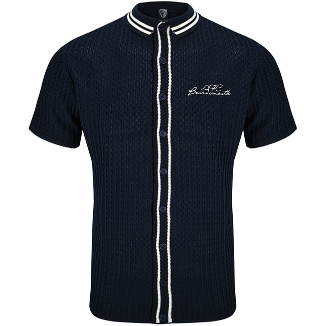 Adults Elite Full Button Polo - Navy