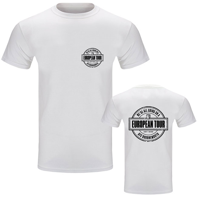 Adults European Tour T Shirt - White