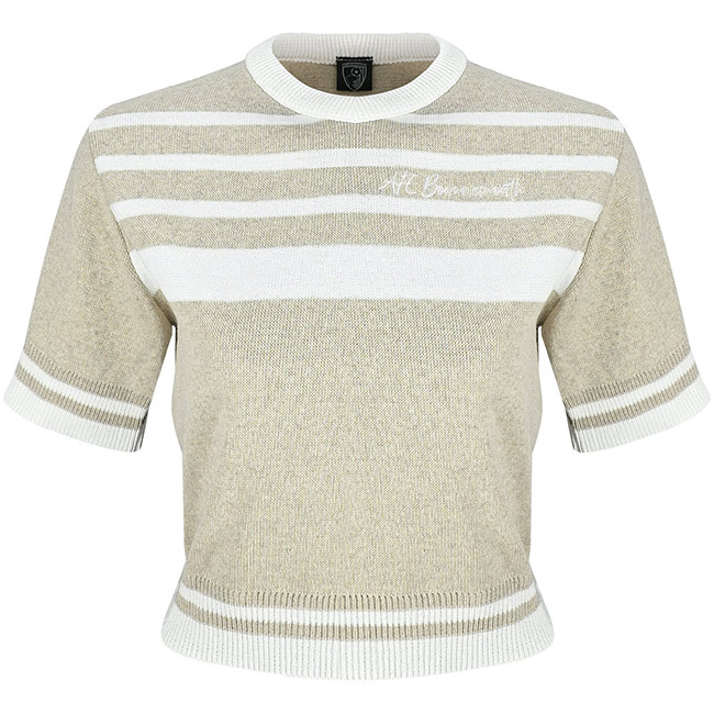 Womens Georgia Knitted Tee - Natural / Off White