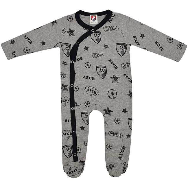 Babies Graphic Sleepsuit - Grey Marl