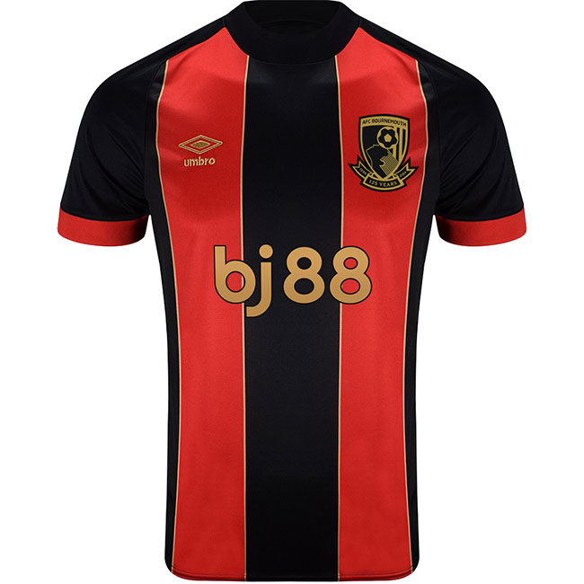 AFC Bournemouth Mens Anniversary Home Shirt 24 25 Red Black