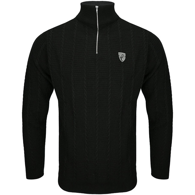 Adults Martello 1/4 Zip - Black