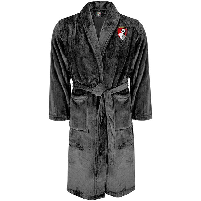 AFC Bournemouth Adults Morley Dressing Gown - Charcoal
