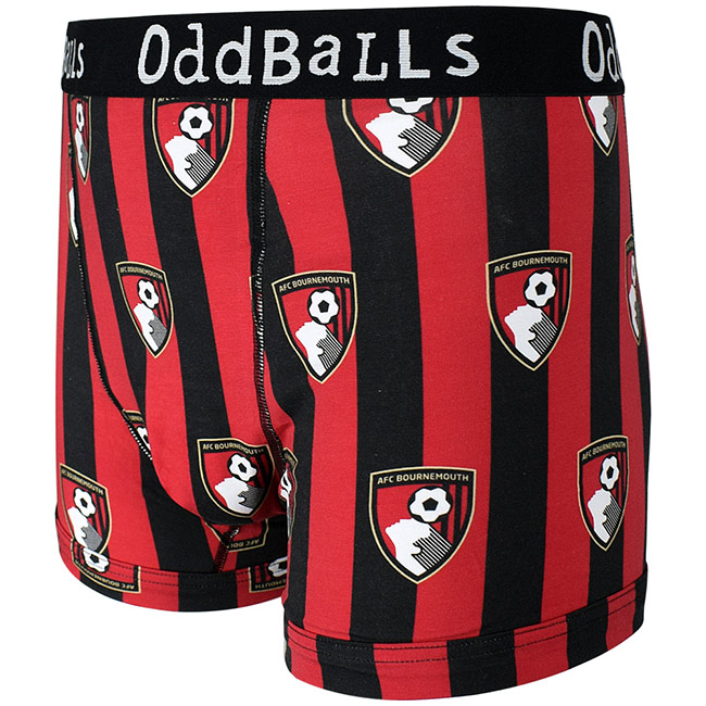AFC Bournemouth Mens OddBalls Boxer Shorts - Stripes