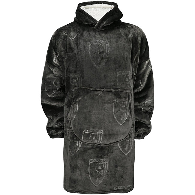 Womens Oversized Sherpa Hoodie - Charcoal