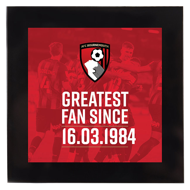 AFC Bournemouth Personalised Glass Coaster - Greatest Fan