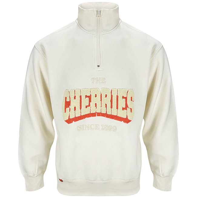 Premium Cherries 1/2 Zip Top - Off White
