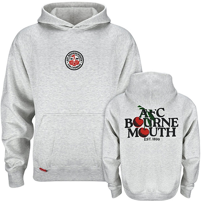 Premium Cherries Oversized Hood - Grey Marl