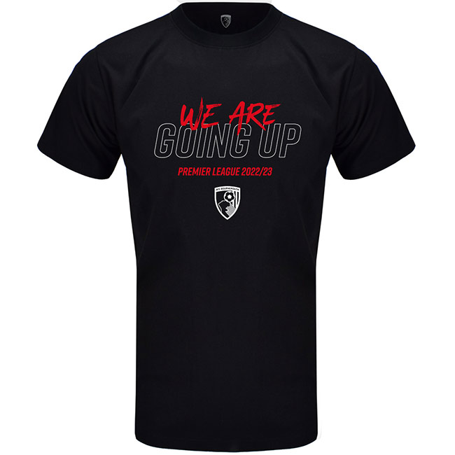 AFC Bournemouth Adults Promotion T Shirt - Black