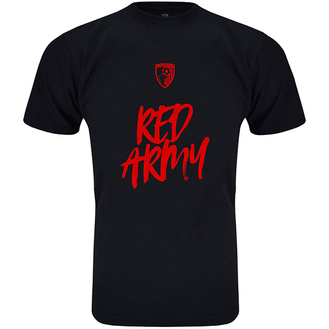 Adults Red Army T Shirt - Black