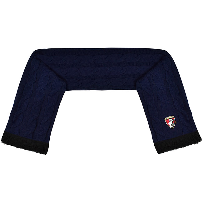AFC Bournemouth Cable Knit Scarf - Navy