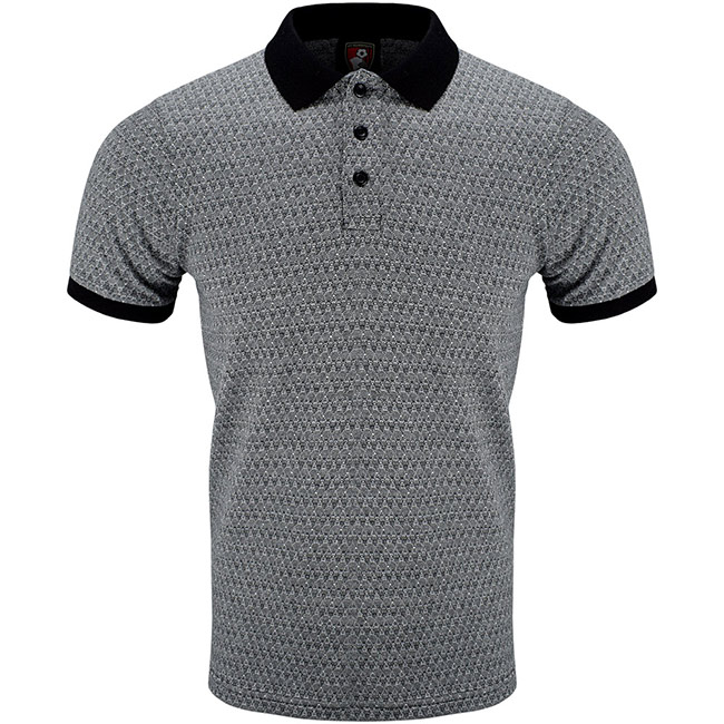 Adults Statement Polo Shirt - Black / Charcoal