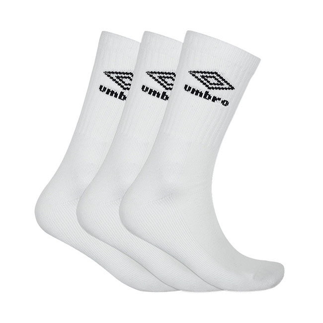 Youths Umbro 3 Pack Socks - White