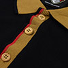 Adults Aztec Polo Shirt - Black / Gold