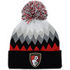 Adults Chevron Beanie - Black / Red