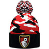 AFC Bournemouth Kids Red Camo Beanie Hat