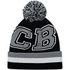 Adults Mega Text Beanie - Black / Grey