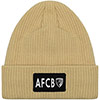 Adults  Ribbed Cuffed Beanie - Stone