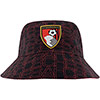 Adults Reversible Monogram Bucket Hat - Black / Red