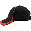 Adults Sports Cap - Black / Red