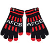AFC Bournemouth Kids Striped Gloves - Black / Red