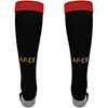 Adults Home Socks 24/25 - Black / Red