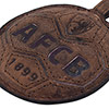 Vintage Leather Football Keyring