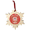 Personalised Snowflake - Red / Gold Print