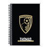 AFC Bournemouth Personalised Notebook - Gold Crest