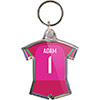 Personalised Kit Keyring - Pink Goalkeeper Shirt
