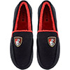 Mens Crest Moccasin Slippers - Black