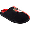 Mens Two Tone Mule Slippers - Red / Black